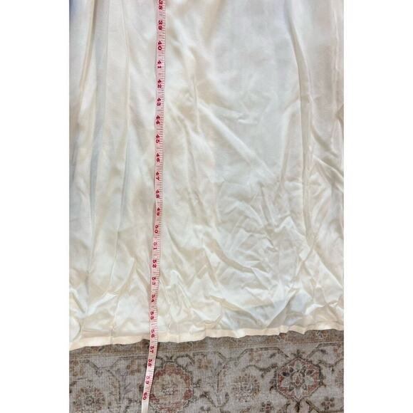 Tory Burch Silk Embroidered Cinched Waist Tie Sleeveless Shift Maxi Dress Size L - Picture 14 of 14